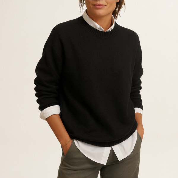 CAMILLE | Pull en laine élégant avec un design et une coupe minimalistes