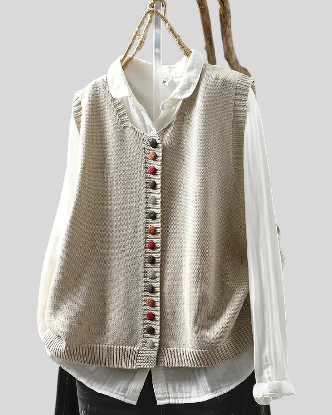 ILONA | Gilet Tricoté Sans Manches Élégant pour Tenues Polyvalentes