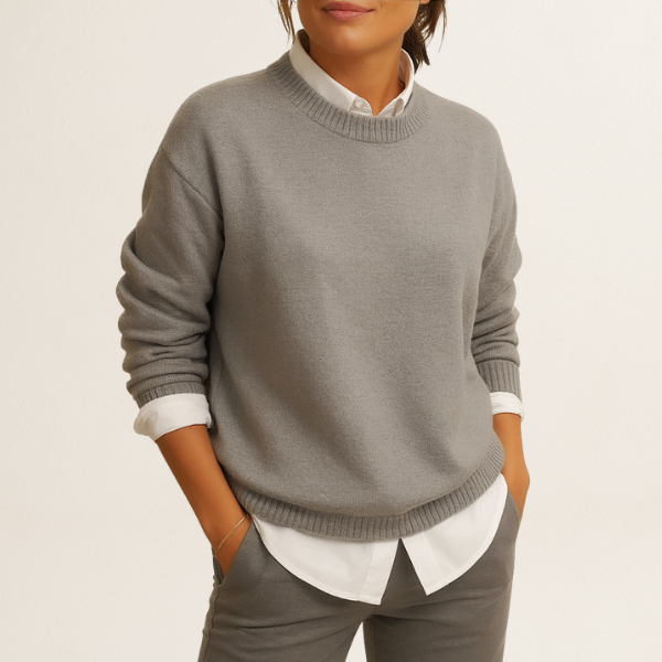 CAMILLE | Pull en laine élégant avec un design et une coupe minimalistes