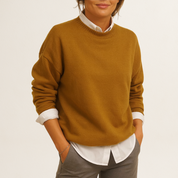 CAMILLE | Pull en laine élégant avec un design et une coupe minimalistes