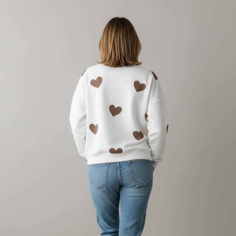 MIKKI | Pull confortable avec design en cœur