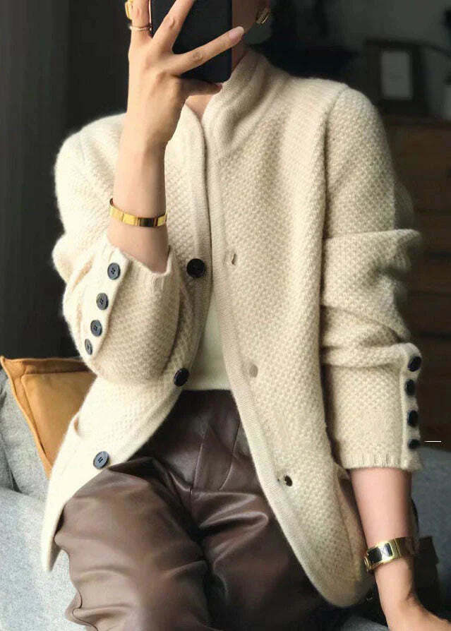 MAJA | Cardigan en Laine Douce et Chaude pour le Confort