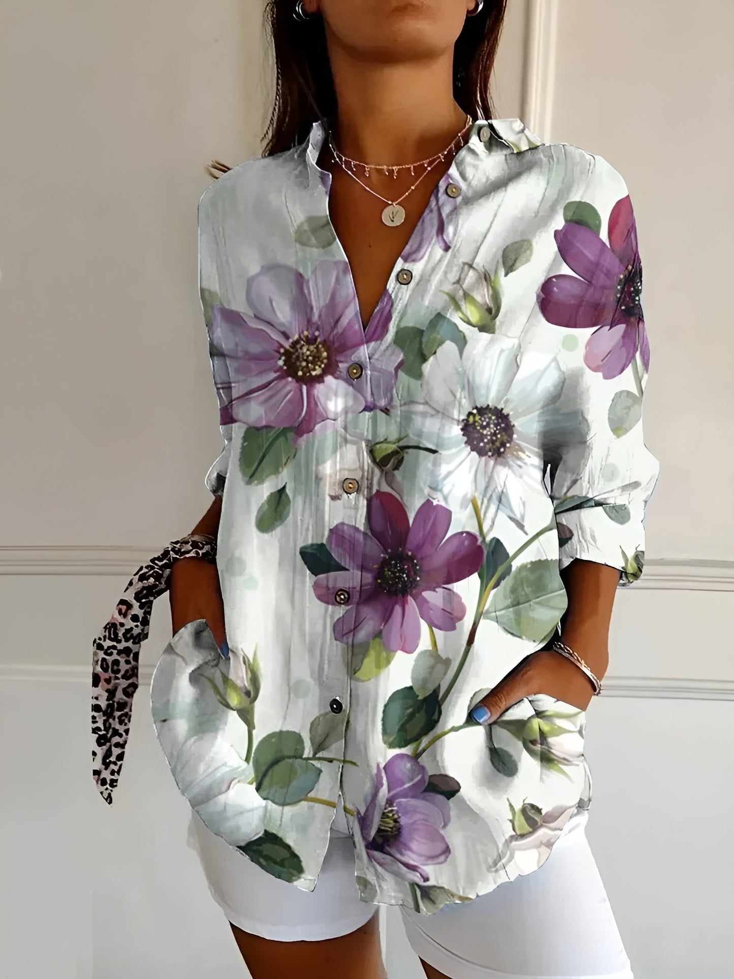 AVRIL | Blouse élégante avec des imprimés ludiques
