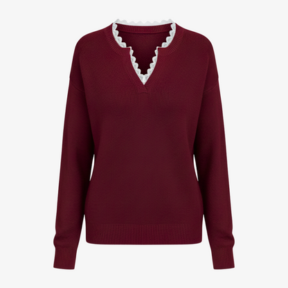 SOPHIE | Blouse élégante avec col français et confort