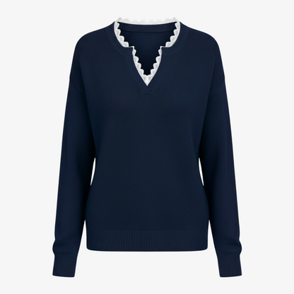 SOPHIE | Blouse élégante avec col français et confort