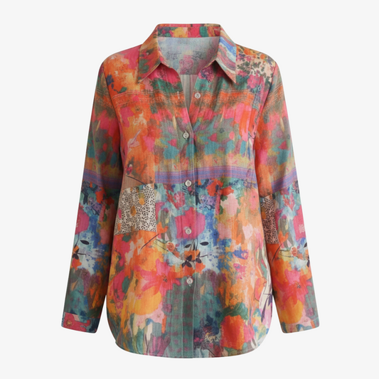 FLORA | Blouse vibrante avec imprimé ludique et confort