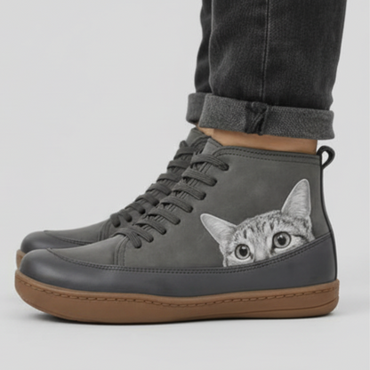 LILOU | Bottines en cuir élégantes pour les amoureux des chats