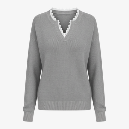 SOPHIE | Blouse élégante avec col français et confort