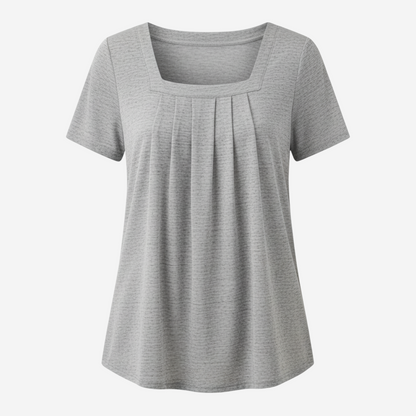 CARINE | Blouse Élégante avec Pliages Flatteurs
