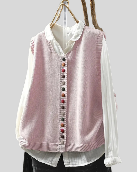 ILONA | Gilet Tricoté Sans Manches Élégant pour Tenues Polyvalentes