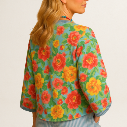 LILIA | Veste en coton élégante avec design imprimé floral