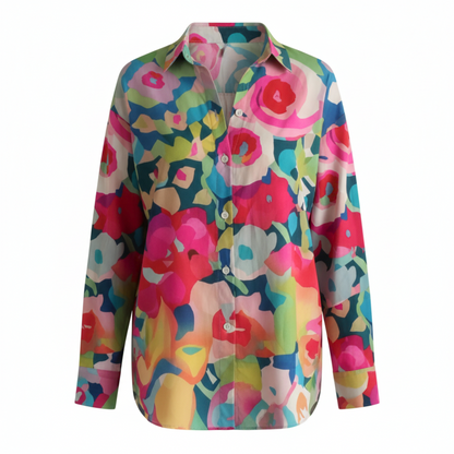 FLORA | Blouse vibrante avec imprimé ludique et confort