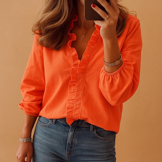 ELISA | Blouse à volants élégante