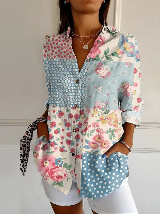 AVRIL | Blouse élégante avec des imprimés ludiques